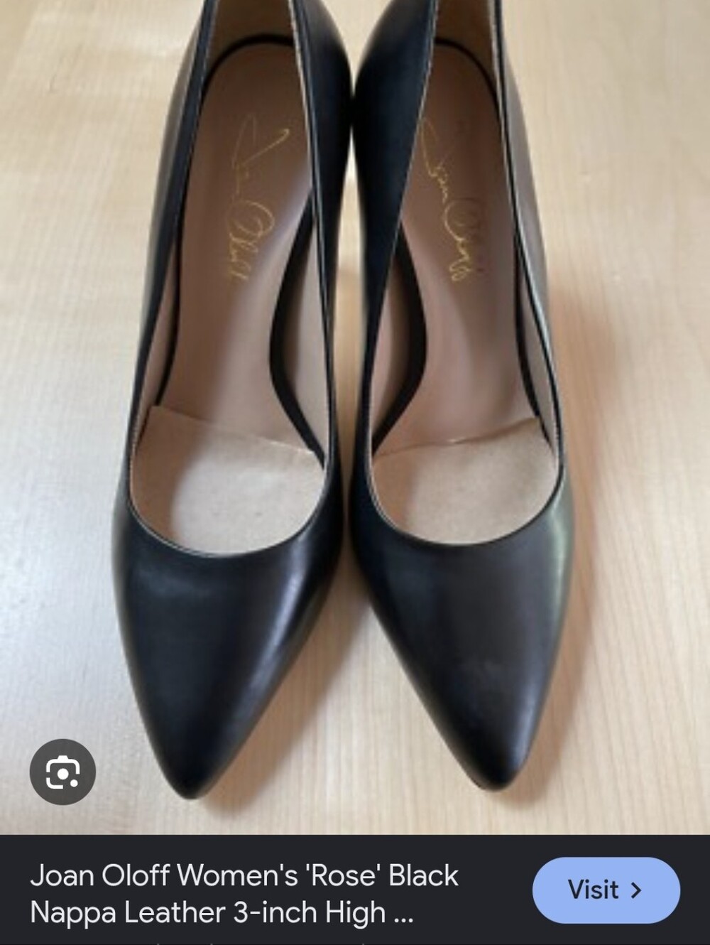 Vero Cuoio Black Pointed-Toe Leather Pump - Picture 7 of 7